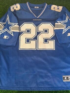 Vintage 90s 1995 Dallas Cowboys Emmitt Smith #22 Starter Jersey Mens Size 2XL